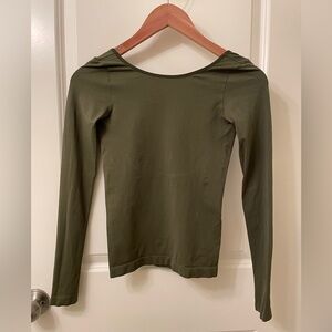 Free People Low-Back Seamless Long Sleeve — XS/S